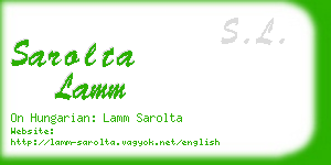 sarolta lamm business card